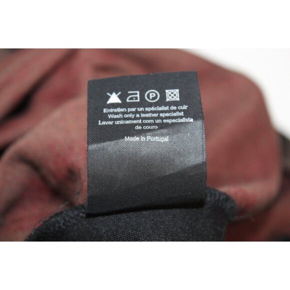 Sandro Short Sleeve Zipper Leather Trim Mini Dress Black w/ Aztec Print Size 2 - Picture 7 of 8